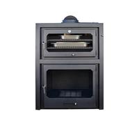 MAESTRO FERRETERO - Poêle à bois avec four Modèle BRAMBI 17,5 KW en Acier Inoxydable