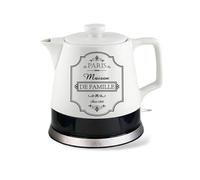 Bouilloire électrique en céramique 1,2L Maestro Base 360 degrés Arrêt automatique 220-240V, ~50Hz, 1200W Céramique Blanc