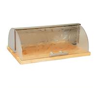 Boîte à Pain, Couvercle Coulissant, Design Élégant, Acier Inox. Bois, Acrylique Maestro MR-1670S 42435