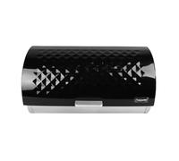 Maestro MR-1676 Boîte à pain avec couvercle coulissant en acier inoxydable | Grande boîte à pain | Récipient de conservation robuste pour une organisation élégante de la cuisine (noir)