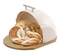 Maestro MR-1678-BR Boîte à Pain, Couvercle Coulissant, Récipient de Rangement pour Garder le Pain et les Petits Pains Frais Plus Longtemps, Design Moderne, Bread Box, Beige