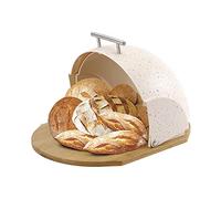 Maestro MR-1678-BR Boîte à Pain, Couvercle Coulissant, Récipient de Rangement pour Garder le Pain et les Petits Pains Frais Plus Longtemps, Design Moderne, Bread Box, Beige