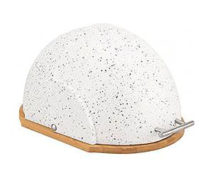 Maestro MR-1678-G Boîte à Pain, Couvercle Coulissant, Récipient de Rangement pour Garder le Pain et les Petits Pains Frais Plus Longtemps, Design Moderne, Bread Box, Blanc