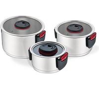 Set de casseroles 6 pièces Acier inoxydable Poignée en plastique empilable de la marque Maestro. acier inoxydable G