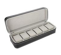 Maestrorelojero - Étui de luxe pour montres avec fermeture éclair pour 6 montres | Sécurité et ordre | Design plaque centrale | Portable pour hommes et femmes | Noir,