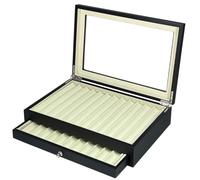 MaestroRelojero - Vitrine en Bois pour 23 Stylos | Plateau Porte Stylo | Présentoir à Stylo | en Bois Noir
