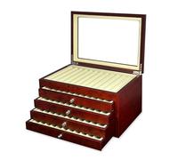 MaestroRelojero - Vitrine en Bois pour 56 Stylos | Plateau Porte Stylo | Présentoir à Stylo | en Bois Cherry