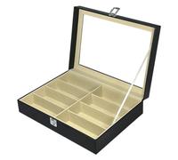 Maestrorelojero Vitrine pour 8 verres. PU noir