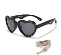 Maesy Lunettes de Soleil Bébé Polarisées 400 UV400 0-2 Ans, Maes | Monture flexible avec bande élastique, Cœur, Verres Cat. 3