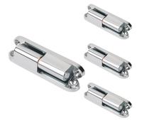 MAEXUS Lot de 4 charnières de porte en alliage de zinc, charnières pliantes automatiques, bande à visser, grande capacité de charge, convient pour portes d'entrée, portes d'armoire, fenêtres, clôtures