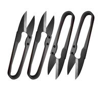 MAEXUS® Lot de 4 paires de ciseaux à fil tranchants en acier inoxydable - Petits ciseaux tranchants en forme de U - Ciseaux de couture pour travaux fins - Ciseaux universels pour la cuisine et la