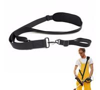 MAEXUS Sangle de transport universelle réglable pour débroussailleuse, sangle en nylon, avec épaulettes souples, accessoires de jardinage (noir)
