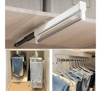 MAFAGE Tringle à vêtements extensible permettant de sortir les cintres, barre télescopique réglable, 292 mm, blanc