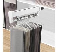 MAFAGE Tringle à vêtements extensible permettant de sortir les cintres, barre télescopique réglable, 397 mm, blanc