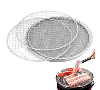 Mafagwre 10 Pcs Grille De Barbecue Ronde, 34.5cm Grille Barbecue, Filet Jetable Barbecue Tapis De Cuisson, Accessoires De Grillades, Grille en Maille pour Le Camping, L'extérieur (A)