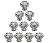 Mafagwre 10 Pièces Poignées De Porte D'armoire Noire, Boutons De Tiroir Noir, Rond Poignée Cuisine Noir, Poignée De Tiroir Rétro En Forme De Fleur, Accessoires D'armoire De Meubles Avec Vis (B)