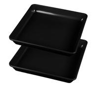 Mafagwre 2 Pcs Bacs Drainage Carrés en Plastique pour Pots Fleurs, 40 Cm Plateaux Carré De Pot De Fleurs, Plastique Soucoupe Carré pour Pot De Fleurs, Soucoupe Plateaux Plante pour Jardinage (A)