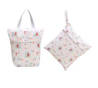 Mafagwre 2 Pcs Sac De Couche Réutilisable, Grand Sac À Couches Lavables, Sacs Étanches À Couches Avec Fermeture Éclair, Sac À Couches Lavables Imperméables Pour Les Voyages (B)