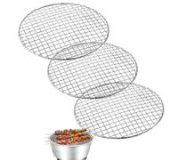 Mafagwre 33 Cm Grille Ronde en Acier Inoxydable, 3 Pcs Grille De Barbecue Ronde, Filet De Remplacement pour Barbecue en Acier Inoxydable, Grille De Cuisson Multifonctionnelle pour Barbecue (A)