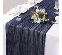 Mafagwre 6Pcs Nappe À Fromage Bohemian Gauze, Tissu À Fromage Chemin De Table, Chemin De Table, Convient pour Les Mariages, Les Festivals, Les Réceptions De Mariage (Navy Blue)