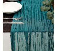 Mafagwre 6Pcs Nappe À Fromage Bohemian Gauze, Tissu À Fromage Chemin De Table, Chemin De Table, Convient pour Les Mariages, Les Festivals, Les Réceptions De Mariage (Peacock Blue)