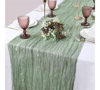 Mafagwre 6Pcs Nappe À Fromage Bohemian Gauze, Tissu À Fromage Chemin De Table, Chemin De Table, Convient pour Les Mariages, Les Festivals, Les Réceptions De Mariage (Sage Green)