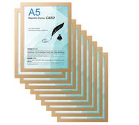 Mafagwre Ensemble De Cadres Magnétiques - Lot de 10 Cadres Magnétiques, Cadres à Photos Magnétiques Frigo pour Réfrigérateur Casier Armoire De Bureau (Or,A5)