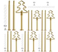 Mafagwre Lot De 6 Tringles À Étages À 3 Étages, Support De Cupcake De Poignée De Plateau, Support Gâteaux Tige Métallique, Supports Présentoir Gâteaux 3 Niveaux Pour Supports À Gâteaux À Étages (A)