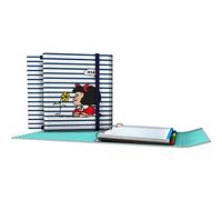Mafalda 88212613 Collection Mafalda Classeur à 4 anneaux et recharge Multicolore A4