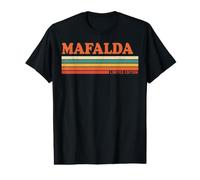 Mafalda Rétro Prénom Personnalisé Rayures Vintage T-Shirt Graphique avec Valeur