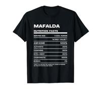 Mafalda Valeur Nutritive Nom Drôle T-Shirt Graphique avec Valeur