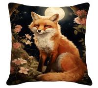 MAFANG 11CT Canevas Et Broderie Coussin Kit De Broderie Coussin Portrait Animal Renard Pour Adultes Fils À Broder Et Autres Fournitures De Point De Croix Inclus A 45x45cm