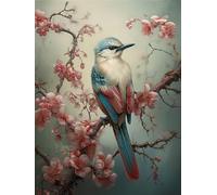 MAFANG Kits d'art Diamant 5d Aquarelle Fleurs et Oiseaux Rond Complet Strass Point de Croix Broderie Art,Bricolage Artisanat pour débutants Cadeaux,décoration intérieure 50x70cm