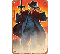 Mafia: Definitive Edition Game Plaque rétro en métal 20,3 x 30,5 cm
