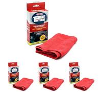 Mafra, 1Shine Interior, Chiffon de Nettoyage intérieur de Voiture en Microfibre, capturant la poussière, idéal pour Nettoyer Les Tableaux de Bord et Les Plastiques, Rouge, Taille 30x30cm (Lot de 4)