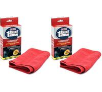Mafra, 1Shine Interior, Chiffon de Nettoyage intérieur de Voiture en Microfibre, capturant la poussière, idéal pour Nettoyer Les Tableaux de Bord et Les Plastiques, Rouge, Taille 30x30cm (Lot de 2)