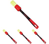 Mafra - Brosse White Car Detailing Dimensions 24 mm, Brosse pour Surfaces Intérieures et Extérieures: Jantes, Plastiques, Moteur, Volant et Coutures des Sièges (Lot de 4)