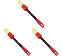 Mafra - Brosse White Car Detailing Dimensions 24 mm, Brosse pour Surfaces Intérieures et Extérieures: Jantes, Plastiques, Moteur, Volant et Coutures des Sièges (Lot de 3)