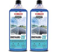 Mafra, Cristalbel -20°C, Détergent Antigel pour Bacs Lave-Glace, Nettoyant Anti-calcaire pour Vitres de Voiture pour Le Nettoyage du Pare-Brise et de la Lunette Arrière, Non Pelucheux, Format 1L