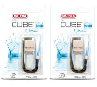 Mafra, Deo Cube Ocean, Parfum frais et marin, Rafraîchit l'intérieur et les petits espaces, Design élégant en forme de cube et bouchon en bois, Parfum longue durée, 5ml (Lot de 2)