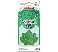 Mafra, Green Power Chimpanzee, Parfum de Voiture en Caoutchouc, singe Méditant sur la Fleur de Lotus, Inspiré par la Philosophie zen, Senteurs Fraîches de Citron vert et de Bergamote, 1 pièce