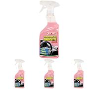 Mafra H0802, Traitement de Tableau de Bord Poli 3en1, Renouvelle les Couleurs et Empêche une Usure Précoce des Plastiques Internes et Externes de la Voiture, au Parfum Océan (Lot de 4)