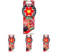 Mafra, Hippy Summer of Love, Désodorisant de Voiture avec Design de Fleur en Caoutchouc, Couleur Rouge, Parfum Aromatique et Chaud comme l'été, Dure Jusqu'à 6 Semaines, 1 unité (Lot de 4)