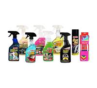 Mafra Lot de 7 chiffons en microfibre 3 en 1, traitement plastique 3 en 1, nettoyant pour verre, dernier toucher, hp12, tueur élimine les insectes, les retombées, l'extreme black plus de 7 chiffons en