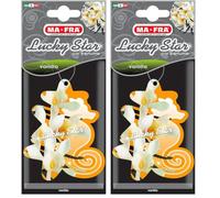 Mafra, Lucky Star Vanilla, Nettoyeur d'intérieur de Voiture et de Petits Espaces, Parfum Vanille, Design innovant D'hippocampe, Parfum Réglable et Durable, Facile à Accrocher au Miroir, 1 unité