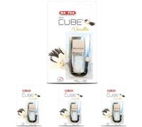 Mafra, Parfum de Voiture et Vanille, Rafraîchit l’Intérieur et Petits Environnements, Design Élégant en Forme de Cube et Bouchon en Bois, Durée Longue d’Évaporation, 5ml (Lot de 4)