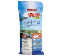 Mafra, Wipes Clean, Lingettes Jetables pour Le Nettoyage des Vitres de Voiture, Idéales pour Enlever la Saleté et la Poussière des Pare-Brise, Fenêtres, Rétroviseurs et écrans LCD, 20 pièces