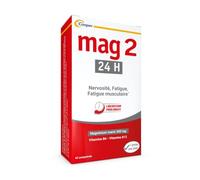 MAG 2 - 24H - Magnésium, vitamine B6 et B12 - Anti-nervosité et anti-fatigue - Complément alimentaire - Programme de 45 jours - 45 comprimés