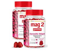 Mag 2 Gommes Framboise Nervosité Fatigue, Lot de 2 x 45 gommes