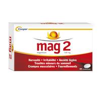 MAG 2 - Magnésium Nervosité, Irritabilité, Anxiété légère, Troubles mineurs du sommeil 60 comprimés Comprimé(S) pc(s)